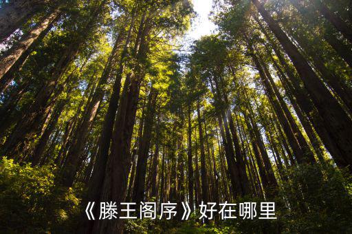 滕王閣四川哪里好,《滕王閣序》好在哪里