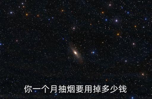 你一個月抽煙要用掉多少錢