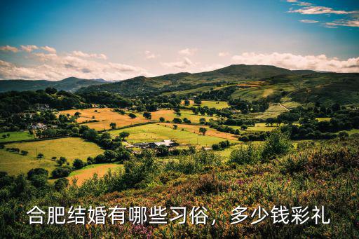 合肥結婚有哪些習俗，多少錢彩禮
