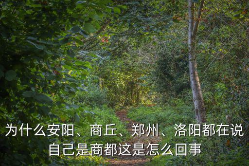 為什么安陽、商丘、鄭州、洛陽都在說自己是商都這是怎么回事