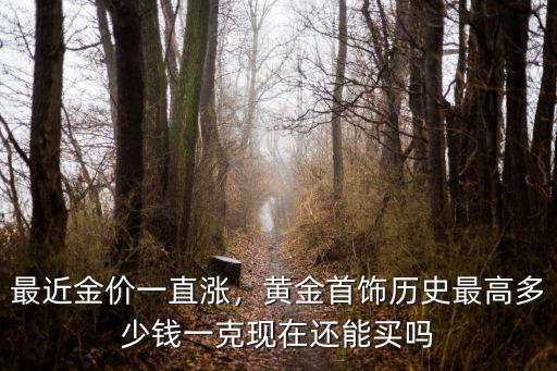 最近金價(jià)一直漲，黃金首飾歷史最高多少錢一克現(xiàn)在還能買嗎