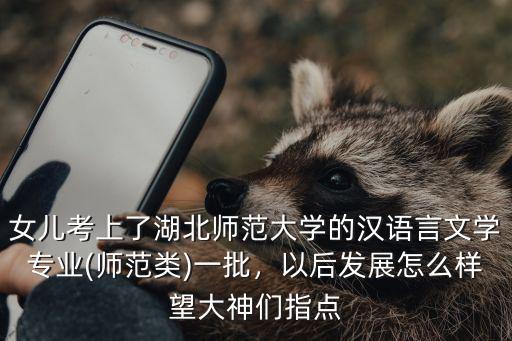 女兒考上了湖北師范大學的漢語言文學專業(yè)(師范類)一批，以后發(fā)展怎么樣望大神們指點