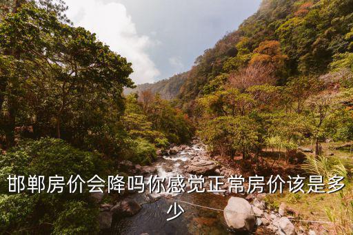 邯鄲市中梁房價(jià)降多少,你感覺正常房價(jià)該是多少