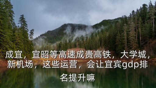 廣元去宜賓大學城在哪里下高速,宜昭等高速。成貴高鐵