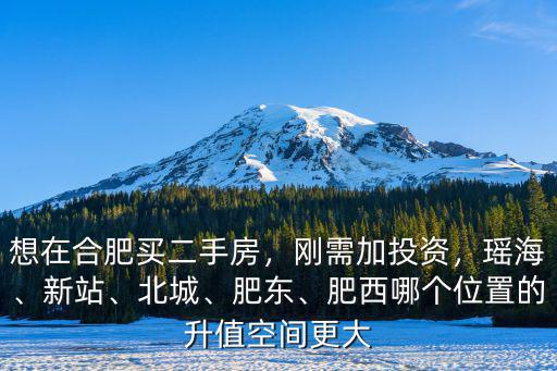 想在合肥買二手房，剛需加投資，瑤海、新站、北城、肥東、肥西哪個位置的升值空間更大