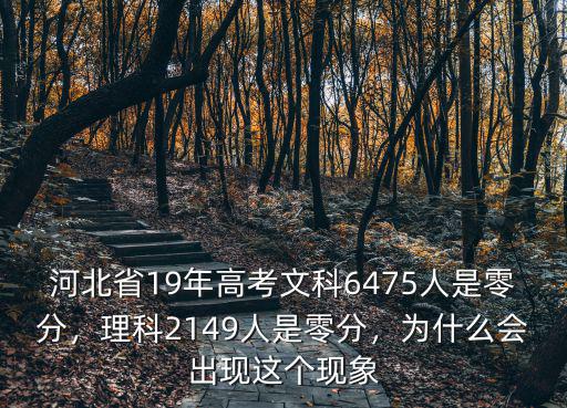 19年河北理科考生多少人,理科2149人是零分