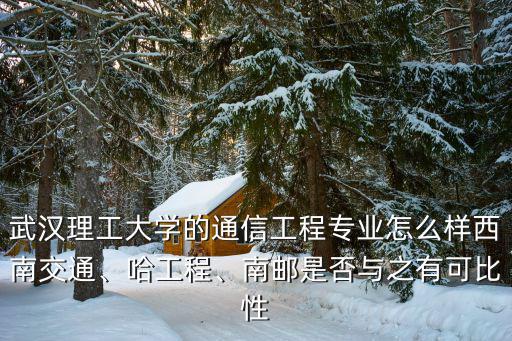 武漢理工大學智能交通怎么樣,武漢理工大學