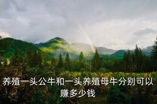 安徽的母牛價格是多少錢一頭,那么一頭母牛能賺多少錢呢