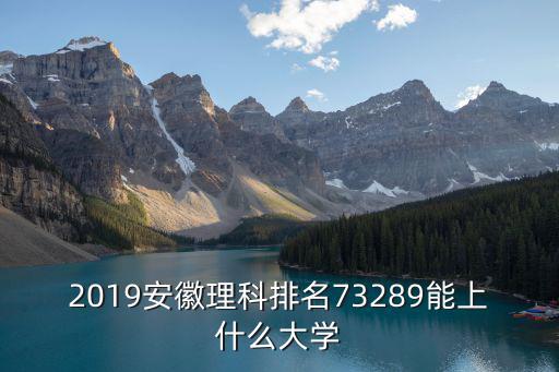 2019安徽理科排名73289能上什么大學(xué)