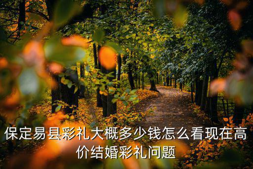 河北保定娶媳婦給多少彩禮,娶媳婦一般給多少彩禮