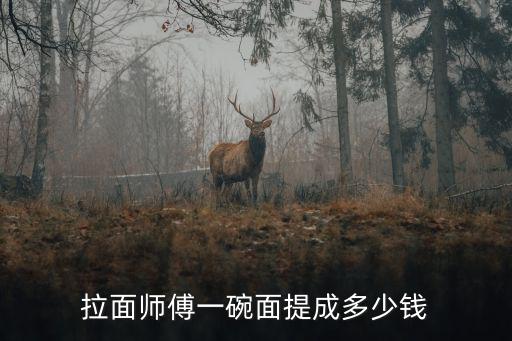 滄州拉面師傅多少錢,拉面師傅一碗面提成多少錢