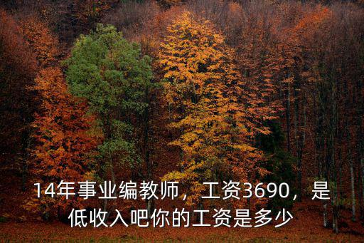14年事業(yè)編教師，工資3690，是低收入吧你的工資是多少
