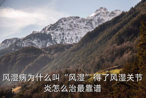 風濕病為什么叫“風濕”得了風濕關節(jié)炎怎么治最靠譜
