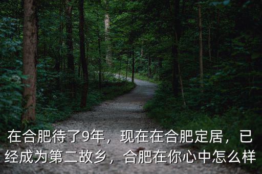 在合肥待了9年，現在在合肥定居，已經成為第二故鄉，合肥在你心中怎么樣