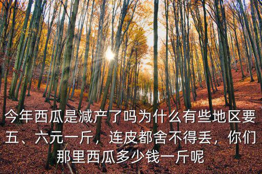今年西瓜是減產(chǎn)了嗎為什么有些地區(qū)要五、六元一斤，連皮都舍不得丟，你們那里西瓜多少錢(qián)一斤呢