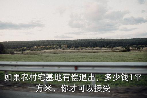 承德縣宅基地有償退出給多少錢,給多少錢才會退出