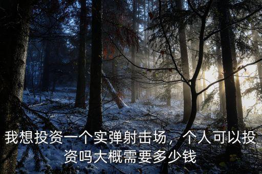 我想投資一個實彈射擊場，個人可以投資嗎大概需要多少錢