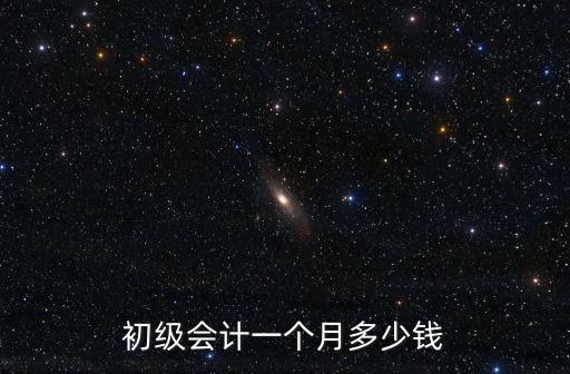 初級會計(jì)一個月多少錢