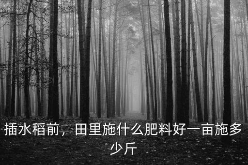 插水稻前，田里施什么肥料好一畝施多少斤