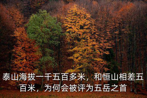 黃山和泰山各海拔多少米,泰山海拔一千五百多米
