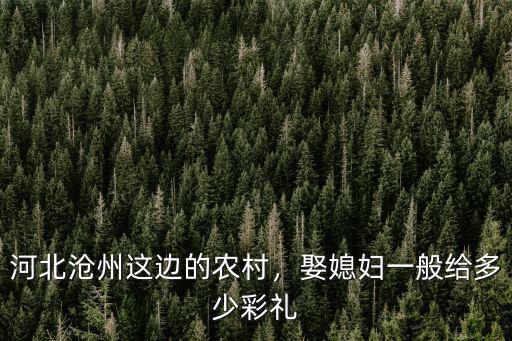 河北蔚縣彩禮一般多少,娶媳婦一般給多少彩禮