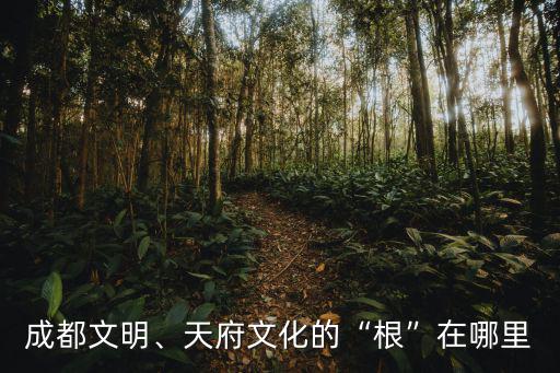 成都文明、天府文化的“根”在哪里