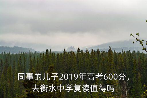 同事的兒子2019年高考600分，去衡水中學(xué)復(fù)讀值得嗎