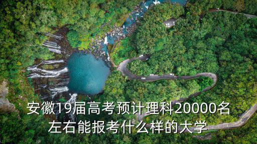 安徽19屆高考預計理科20000名左右能報考什么樣的大學