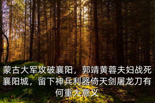 蒙古最后怎么攻破襄陽,蒙古大軍攻破襄陽