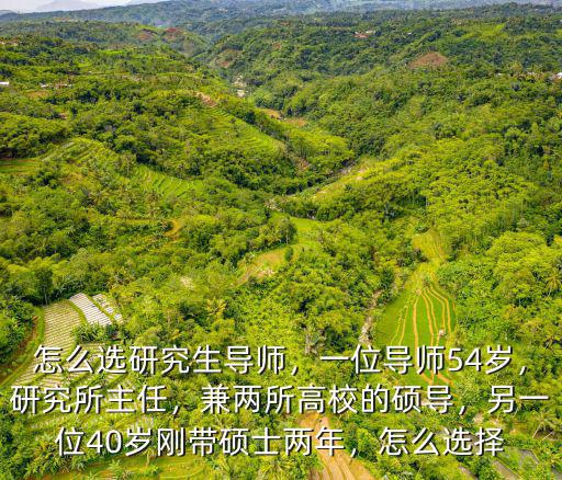 怎么選研究生導師，一位導師54歲，研究所主任，兼兩所高校的碩導，另一位40歲剛帶碩士兩年，怎么選擇