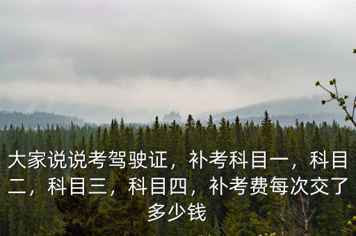 河北省考駕照補考科一交多少錢,補考費每次交了多少錢