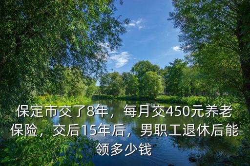 保定市交了8年，每月交450元養老保險，交后15年后，男職工退休后能領多少錢