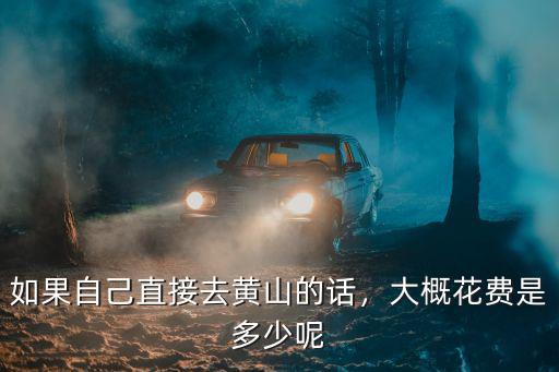去黃山一趟需要花費多少錢,大約要花多少錢