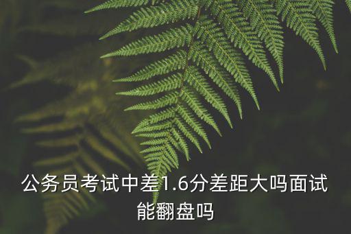 公務(wù)員考試中差1.6分差距大嗎面試能翻盤嗎