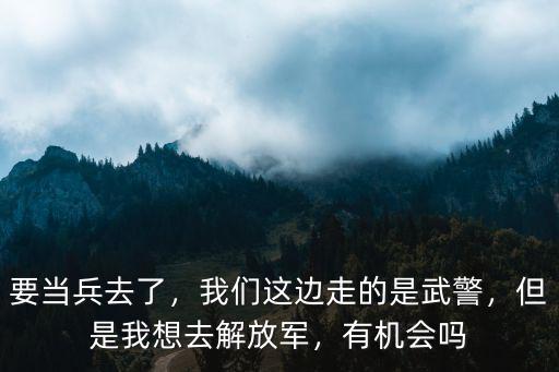 要當(dāng)兵去了，我們這邊走的是武警，但是我想去解放軍，有機(jī)會(huì)嗎
