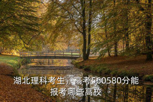湖北理科考生，高考560580分能報(bào)考哪些高校