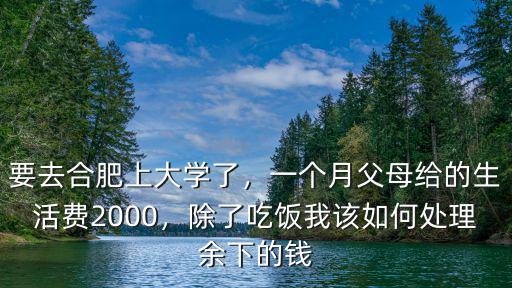 要去合肥上大學了，一個月父母給的生活費2000，除了吃飯我該如何處理余下的錢