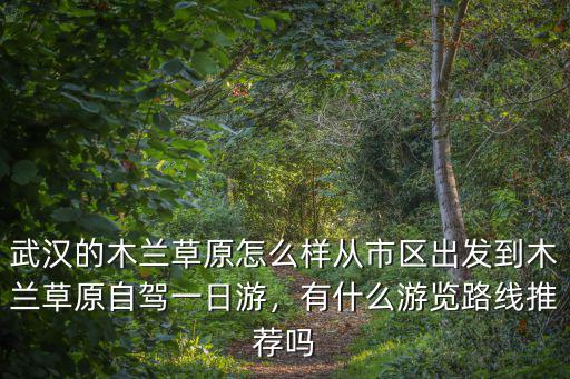 武漢去木蘭景區(qū)路線怎么走,武漢的木蘭草原怎么樣