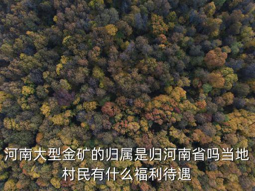 河南大型金礦的歸屬是歸河南省嗎當地村民有什么福利待遇
