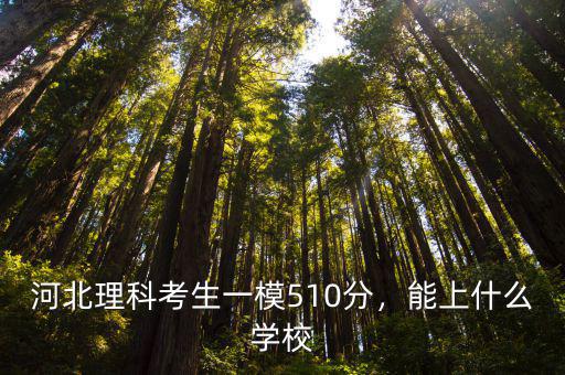 河北高考510分有多少考生,河北理科考生一模510分