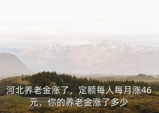 河北邯鄲退休人員養老金漲多少,河北養老金上調多少