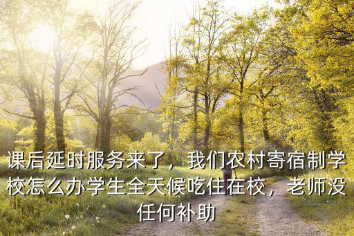 課后延時服務(wù)來了，我們農(nóng)村寄宿制學(xué)校怎么辦學(xué)生全天候吃住在校，老師沒任何補(bǔ)助