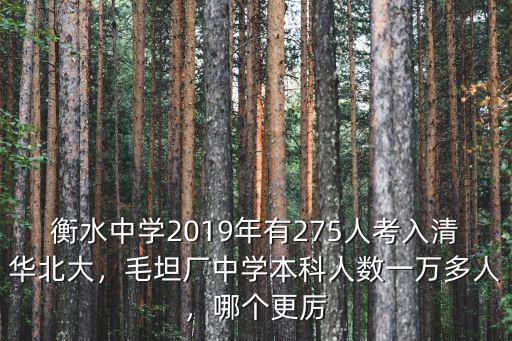 衡水中學(xué)每年考入清華北大有多少,衡中考上清華北大多少名