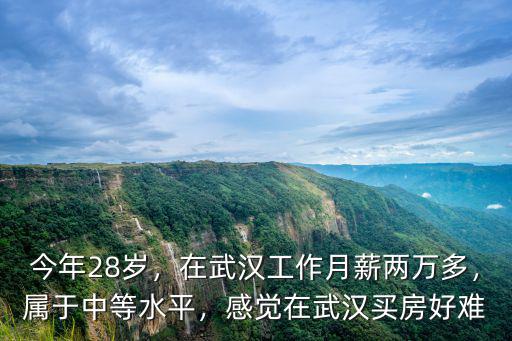 今年28歲，在武漢工作月薪兩萬多，屬于中等水平，感覺在武漢買房好難