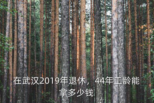 在武漢2019年退休，44年工齡能拿多少錢