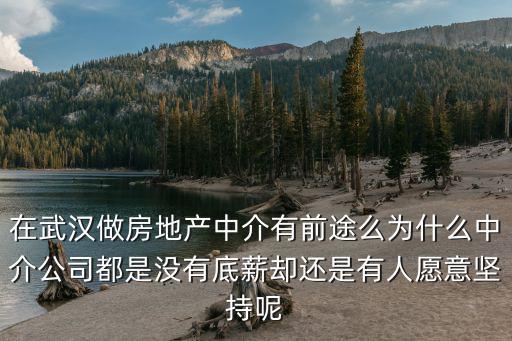 在武漢做房地產中介有前途么為什么中介公司都是沒有底薪卻還是有人愿意堅持呢