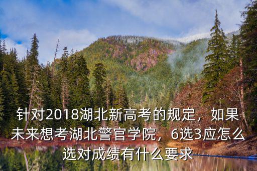針對2018湖北新高考的規定，如果未來想考湖北警官學院，6選3應怎么選對成績有什么要求