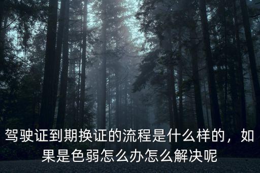 駕駛證到期換證的流程是什么樣的，如果是色弱怎么辦怎么解決呢