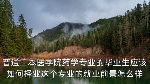 普通二本醫(yī)學(xué)院藥學(xué)專業(yè)的畢業(yè)生應(yīng)該如何擇業(yè)這個(gè)專業(yè)的就業(yè)前景怎么樣