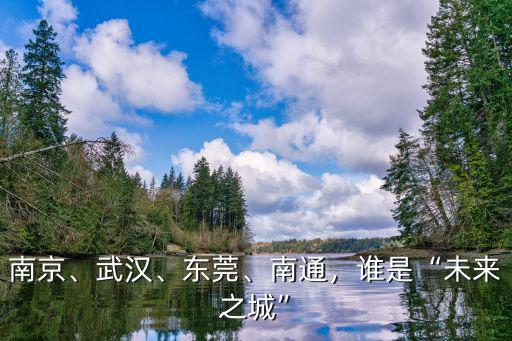 南京、武漢、東莞、南通，誰是“未來之城”